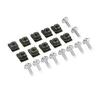 Generic Motorcycle Fairing Kit Durable Aluminum Spire Speed Fastener Set for Universal Fit M5 Bolts (Silver)