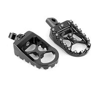 Generic Motorcycle Foot Pegs, Foot Pegs Bracket Holder Footpegs 10mm Install Dia CNC Aluminium Alloy Rest Universal Motorcycle Footrest Pedal Fit for for (Black)