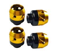 Generic Motorcycle Frame Sliders Crash Protector High Strength Design for Safety High Speed Riding CNC Aluminum 4 Pieces (Golden)