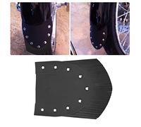 Generic Motorcycle Front Fender Flap, PU Front Fender Mud Flap with Tassel, 2 Installation Ways, Replacement Mudguard Cover for Motorcycle DIY Riders for Softail Dyna (black beard)