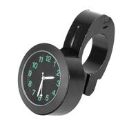 Generic Motorcycle Handlebar Clock Stylish Aluminum Alloy Luminous Dial for Riding 22mm 25mm Handlebars (Black)