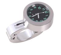 Generic Motorcycle Handlebar Mount Clock for Convenient Time Checking, Silver Handlebar Watch for Cruiser/Chopper with 7/8" to 1", Shock Resistant Clock for Easy Installation on Motorcycle,