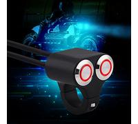 Generic Motorcycle Handlebar Switch Durable ON/OFF Indicator Light for Fog Light Headlight Brake for 7/8inch Handlebar Universal Fit for Motorcycle Modification Aluminum Alloy Black 1pc