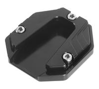 Generic Motorcycle Kickstand Pad Side Kickstand Extension Plate Black Metal Non-slip Light Weight Fashionable Exterior Design Stabilize Vehicle Body Safe Motorbike Accessory Random Color