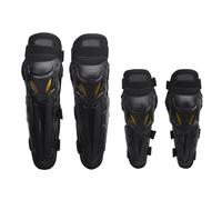 Generic Motorcycle Knee Shin Guard Tads, Moto Gene Protective Gear Pp Shell Tampering Mousse with Coude Guardian for Ski By Bike for Dirtbike (Black)