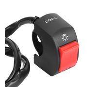 Generic Motorcycle LED Headlight On/Off Switch Weatherproof Control Button for 7/8inch Handlebar, Universal Fit for Motorcycles, Motorbikes - Plastic Shell Durable Replacement for Riders (red button)