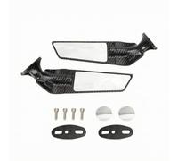 Generic Motorcycle Mirror Reflector Two Aerodynamic Reflectors With Carbon Fiber Pattern Clear Wide View Aluminum Glass Suitable for naked bikes city streets
