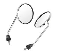 Generic Motorcycle Rearview Mirror Pair Adjustable Chrome Plated for Clear Vision for Motorcycles ATV Scooters