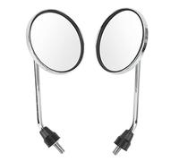 Generic Motorcycle Rearview Mirror Pair Adjustable Chrome Plated for Clear Vision for Motorcycles ATV Scooters