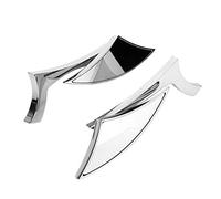 Generic Motorcycle Rearview Mirrors, Stylish Chrome-Plated Design, Enhance Visibility for Motorbikes, Durable Aluminum Alloy, 2pcs Set