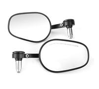Generic Motorcycle Rearview Mirrors Universal CNC Aluminium Alloy Folding Convex Glass Handle Side View Mirrors for Safe Driving Fit for Yamaha Fit for Honda, Black