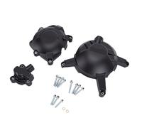 Generic Motorcycles Engine Protection Case Effective Engine Cover Guard for YZF-R3 2015-2022 MT03 2016-2022 Carbon Fiber Pattern Long Fiberglass Nylon 1 Kit (Black)