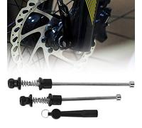 Generic Mountain Bicycle Wheel Locking Security Anti-Theft Skewer Set for Road Bike Quick Release, Ultralight Aluminum Alloy Material Black Color for Mountain Bike, Road