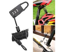 Generic Mountain Bike Helmet Lock Portable Three Digit Password Lock Adjustable for Cyclists Zinc Alloy 5.5x2cm