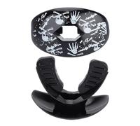 Generic Mouthguard Teeth Protector Guard Food Grade TPR Shock Resistant with Breathing Channels for Boxing Football Rugby Sports (Skeleton Shaped)