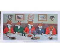 Generic Mr Fox's Hunt Breakfast on Xmas Day by Harry Neilsen Art Print for Living Room