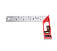 Generic Multi Angle Carpenter Square Ruler Durable Woodworking Square with Biaxial Level Bubble for Framing Building Projects 250mm Aluminum Stainless Steel
