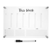 Generic Multi-function Acrylic LED Writing Board with Erasable Surface Creative Appearance Weekly Dry Erase Board for Wall Acrylic White Suitable for Indoor Use by Students