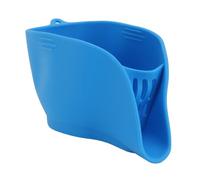Generic Multi Functional Drain Basket, Silicone Drain Bowl, Kitchen Sink Food Draining Colander for Washing, Straining Pasta, Tossing Salads, Gray, with Spout, Funnel for Fruit