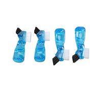 Generic Multi Layered Denture Cleaning Brush 4 Pcs Ergonomic Brushes for False Teeth Hygiene Gentle and Effective ABS and Nylon Material (4pcs)