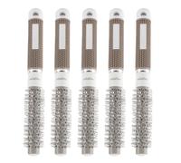 Generic Multi-Size Ceramic Iron Round Comb with Non-Slip Grip for Hair Styling and Resilience Enhancement Suitable for Barbers and Hairdressers in 19mm, 25mm, 32mm, 45mm, 53mm Options (19#)