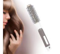 Generic Multi-Size Ceramic Iron Round Comb with Non-Slip Grip for Hair Styling and Resilience Enhancement Suitable for Barbers and Hairdressers in 19mm, 25mm, 32mm, 45mm, 53mm Options (32#)