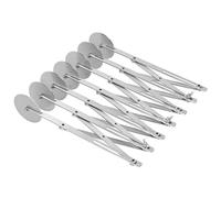 Generic Multi Wheel Pizza Cutter with Adjustable Cutting Width for Pizza, Dough, and Pastries - 430 Stainless Steel, Silver, Portable (Seven Rounds of Cutting)