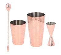 Generic Multifunctional Boston Cocktail Shaker Set 304 Stainless Steel Vintage Style for Bartending 2 Pieces (Set 4)