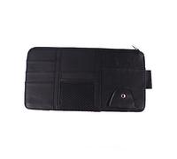 Generic Multifunctional Car Sun Visor Storage Pouch PU Leather Organizer for Auto Accessories Lightweight Durable Holder for Sunglasses Cards and Items