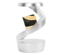 Generic Multifunctional Desktop Suspended Gyroscope Unique Desk Art Stress Relieve Toy for Busy Work Hours Xmas Idea (Silver Gold)