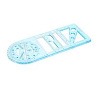 Generic Multifunctional Geometric Multi Ruler Plastic Drawing Tool for Mathematics Learning and Measuring Size, Draft Ruler for School Students and Design Projects