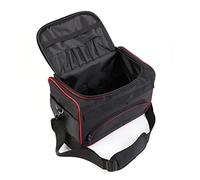 Generic Multifunctional Makeup Bag for Hairdressing Large Storage Portable Handbag for Personal Use Black Canvas 13.8 X 7.9 X 9.4inch