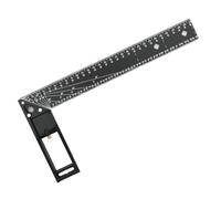 Generic Multifunctional Right Angle Ruler, 300mm, High Carbon Steel & Aluminum Alloy Construction, Precise Scale, Double-Sided Metric Scales, Porous Design, Fall Proof Handle, Adjustable Drawing Pin