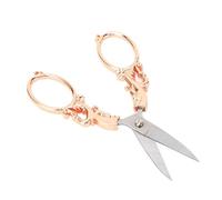Generic Multifunctional Sewing Scissors Vintage European Style for Embroidery 1 X Stainless Steel Tool (Rose Gold)