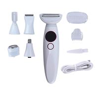 Generic Multifunctional Women 5-in-1 Razors, Type-C Charging Waterproof Shaver Body, Led Display, Present Box and Charging Dock Included