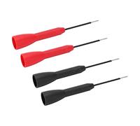 Generic Multimeter Test Needle with Insulation Protection, Non Destructive Test Probe for Multimeter, 4 Pack (Red & Black)