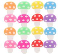 Generic Mushroom Beads Easy to Carry 200pcs Lightweight Polymer Clay Loose Beads with Beautiful Appearance Accessories for DIY Crafts and Bracelet Making