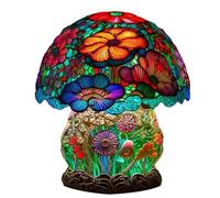 Generic Mushroom Night Light, Retro Table Lamp, Vintage Mushroom Lamps, Multicolor Resin Table Centre Piece Decoration for Living Room, Dinning Room, Nursery, Bedroom, Study