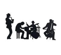 Generic Music Metal Silhouette, Jazz Wall Hanging Decor, Black Iron Wall Art, Minimalist Style, Bedroom & Living Room Decor