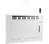 Generic Music Notation Whiteboard 5-Staff Dry Erase Classroom Board with Magnetic Note Stickers Suitable for Home and School Practice