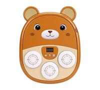 Generic Music Punching Machine for Kids, Interactive Cartoon Bear Shape, Dual Player Electronic Punching Pad, Fun Family Activity, Plastic, 1 Unit (Brown)