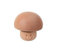 Generic Music Wooden Children Rotating Beech Hand Turn Mechanical Movement Rotating Cap Playful Smiling Face Carving Small Desk Decor suitable for kids room nursery bedside table home decoration