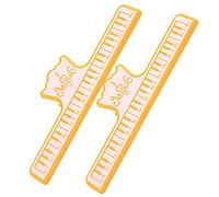 Generic Musical Book Note Clamp/Holder Lightweight Page Holder for Music Bookmark Performance Accessories, 2Pcs for Musicians Plastic Yellow/Black (Yellow)