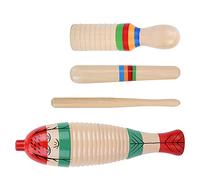 Generic Musical Fish Style Guiro, Fish-Shaped Guiro, Educational Music Toy, 2 Sets Early Education Instrument for Developing Kids Music Potential