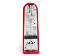 Generic Musical Metronome Mechanical Timing Tool Compact Upright Structure Metal Spring Feature with Front Winding Mechanism Suitable for Instrument Training Music Instruction, Red