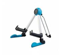 Generic Musical Stand Foldable Guitar Holder Acoustic Electric Bass Support Non Slip Frame Silicone Portable Iron Structure Suitable for Stage Rehearsal, Blue
