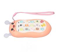 Generic Musical Telephone Toy, Soft Adjustable Multifunctional Volume for Educational Musical Babies for Home for The Home (Coral Red)