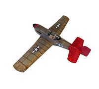 Generic Mustang P51 Balsa Model Airplane Kit, WW2 USAF Fighter Plane, Rubber Powered, 1:20 Scale, 20 Inch Wingspan, Adults, Unisex, Model Kit