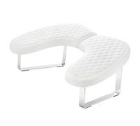 Generic Nail Arm Shape Manicure Hand PU Leather Non Slip Hand Support Comfortable Use Suitable for Nail DIY Home Table Desk, White