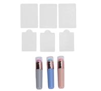 Generic Nail Art Brushes, Silicone Brush for Ombre Nail Art Stamp Silicone Tools with Portable Chrome Applicator Chrome Powder Applicator Stamping Plates for Salon